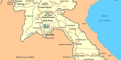 નકશો દક્ષિણ લાઓસ