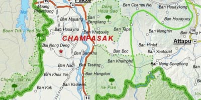 નકશો champasak લાઓસ