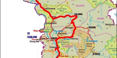 નકશો savannakhet લાઓસ